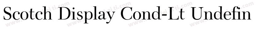 Scotch Display Cond-Lt Undefined字体转换